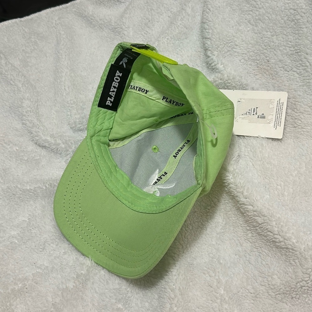 Green Playboy Bunny Snap Back Hat - Picture 4 of 4